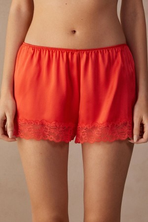 Intimissimi Silk Shorts Orange | DKCVG64650